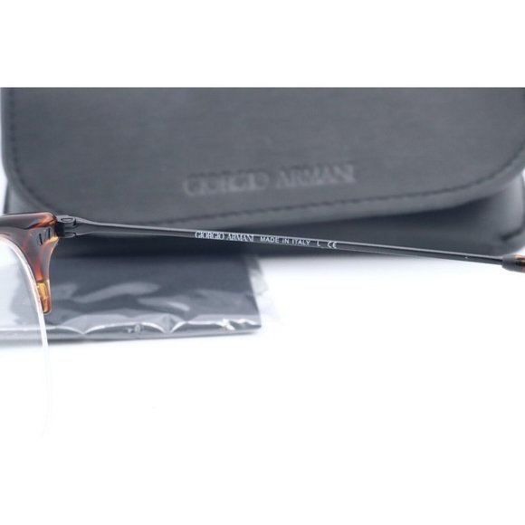 Giorgio Armani AR 7210 5686 Havana Half Rim Rectangle Eyeglasses Clear Lens 53mm - Picture 5 of 7